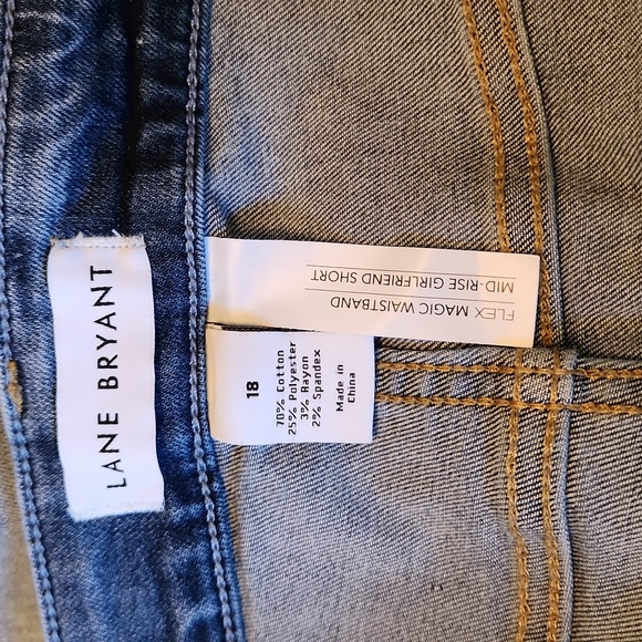 Lane Bryant Mid- Rise Girlfriend Denim Shorts - Picture 4 of 4